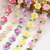 Flower Lace Trim Ribbon Vibrant Color Widely Used DIY Crafts Embroidered Crochet Lace Trim Fabric Decorations for Sewing