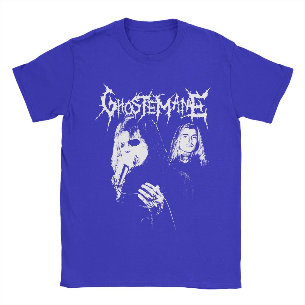 Харадзюку Футболка Летняя Trap Metal GhosteУнисекс Хиппи Футболки Хлопковая Футболка для Унисекса Y2K Смешные Свободные Топы с Короткой Рукавой
