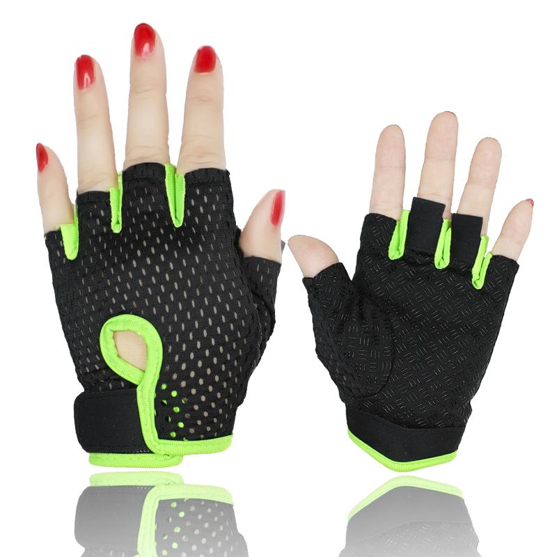 Cycling Gloves for Women Men Fingerless Fitness UV Protection Breathable Mesh Gym Barbell Anti-Slip Summer Fishing Bicycle