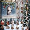 Christmas Advent Calendar Colorful Bells Possum Design 24-Day Countdown Christmas Tree Pendant Festive Ornaments