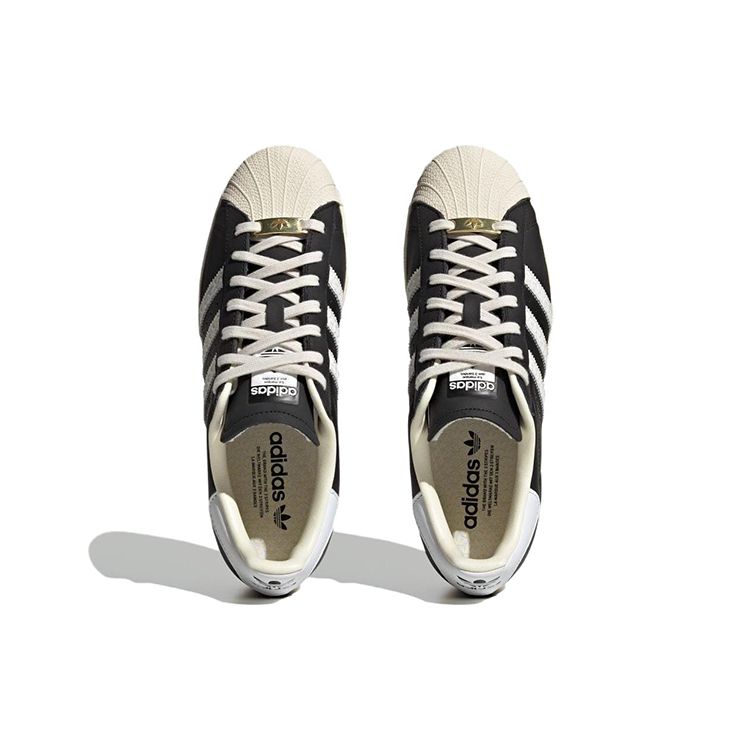 Adidas Superstar Debossed Stripes - Black Cream White Unisex Sneakers Core-Black Cloud-White ID4676