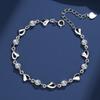 Bracelet for April Power Pure Silver Cubic Popular [Silver Thunder] Women, Birthstone, Stone, Beads, Allergy-Free, High-Grade Zirconia, Amulet,