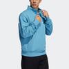 adidas Мужская толстовка на молнии Originals Trefoil с принтом логотипа, повседневная синяя кофта GL9943