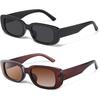 JASPIN Rectangle Sunglasses for Women Men Y2k Sun Glasses UV Protection | Chic Sunnies 90s Retro Trendy Narrow Shades Square Frame Vacation