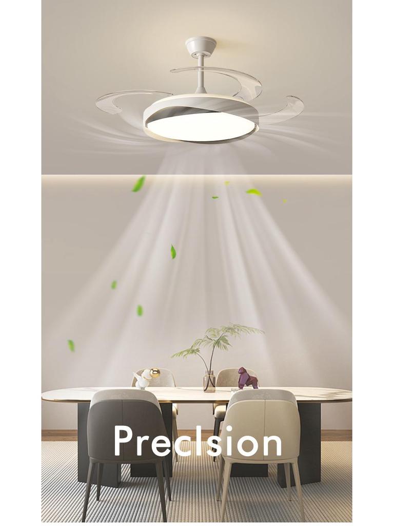 Современный потолочный вентилятор из орехового дерева с интеллектуальным преобразованием частоты для гостиной и столовой