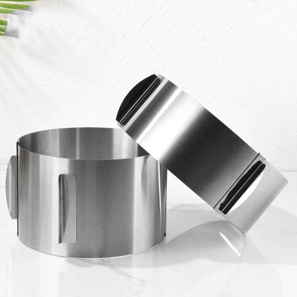 Silver Telescopic Mousse Ring Circle Mold Cake Mould New Heightened Cake Rings  Bakeware