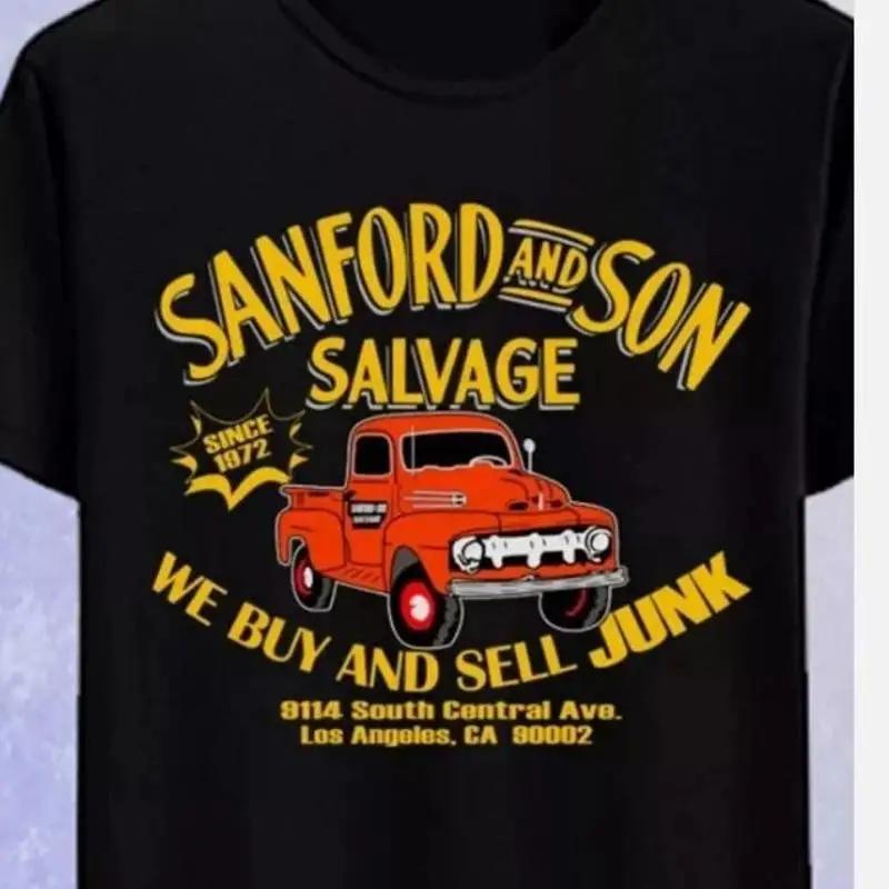 Sanford And Son Salvage Retro Tv Series Unisexs Black T Shirt Size S 4xl