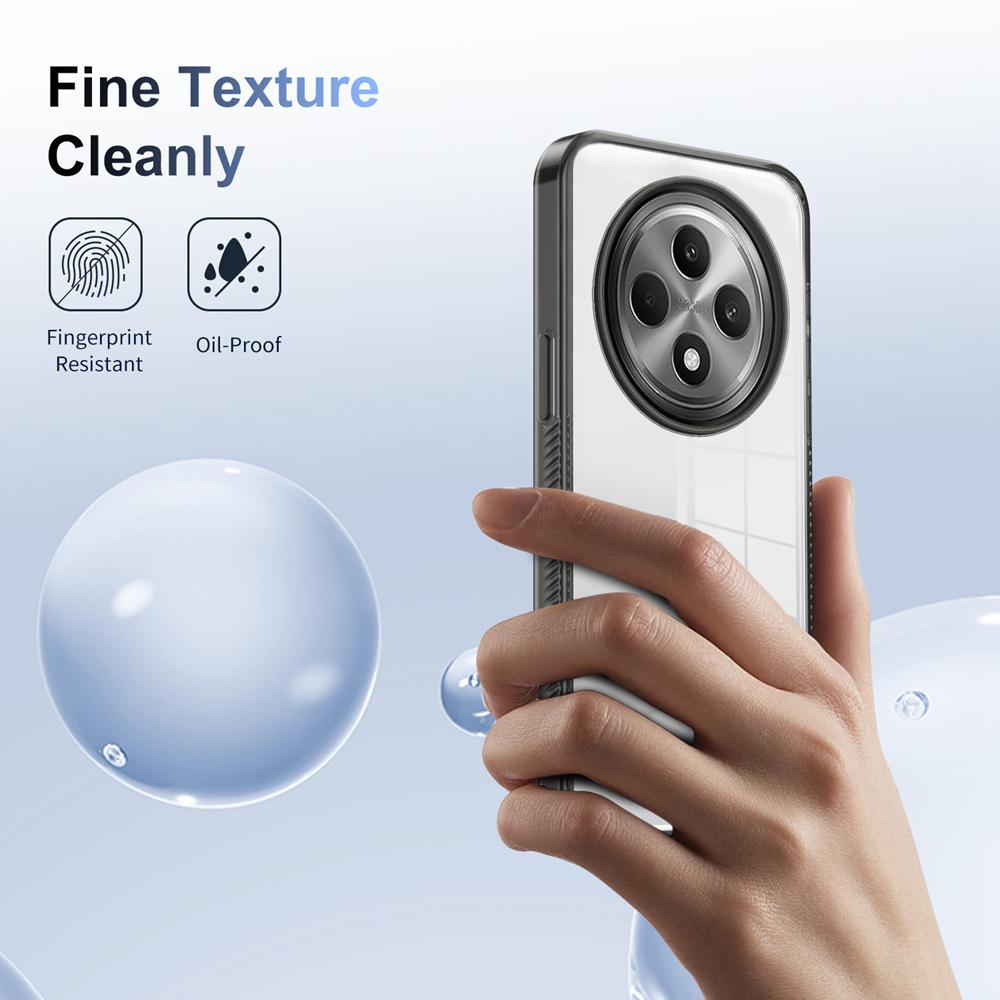 KEYSION Прозрачный чехол для телефона OPPO Reno12 F 5G Мягкий ТПУ+ПК Нескользящий HD Прозрачный Ударопрочный Чехол для телефона для OPPO Reno 12F 5G