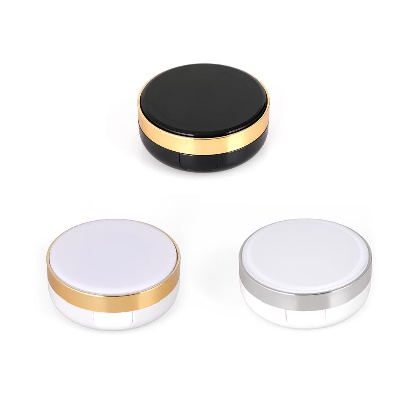 15g Customized Black White Goiden Luxury Round Air Bb Cushion case Foundation Bb Cushion Packaging Shell Cushion