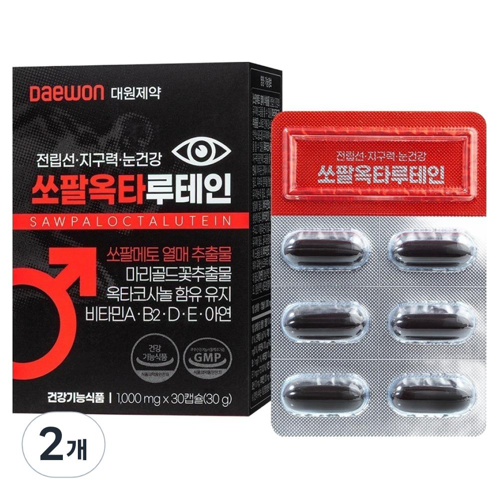Daewon Pharmaceutical Простата Выносливость Здоровье глаз Пила Пальма Окта Лютеин 30г 30 Таблеток 2 шт