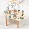 Montessori Wooden Bead Maze & Busy Board Toy for Ages 0-3