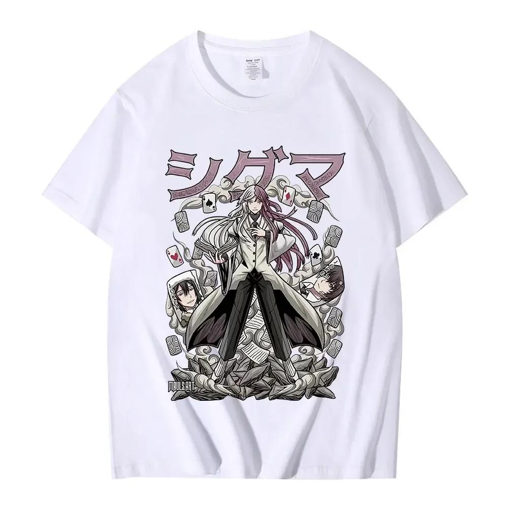 Anime Bungou Stray Dogs T Shirt Sigma Manga Graphic T-shirt Men Women Harajuku Casual Polyester Oversized Short Sleeve T Shirts