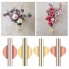 Wall Mount Metal Flower Tube Self-adhesive No Drilling Round Love Heart Real
