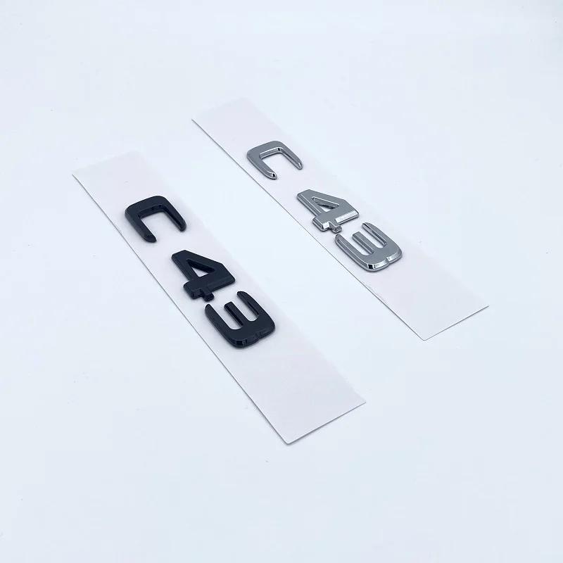 C43 BITURBO 4MATIC Car Trunk LettersNumbers Emblem Sticker For Mercedes Benz AMG W204 W205 C Series Accessories