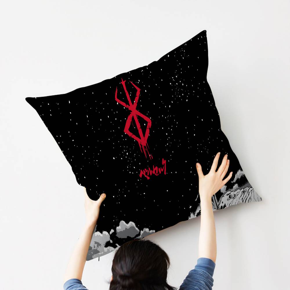 B-Berserk Guts Pillow Gift Home Office Decoration Pillow Bedroom Sofa Car Cushion Coverpillow Case