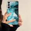 Цветной мраморный художественный чехол для телефона для Samsung Galaxy S22 Ultra 5g S21 Plus S20 Fe S7 S21 S8 S10e S10 S9, черный мягкий чехол