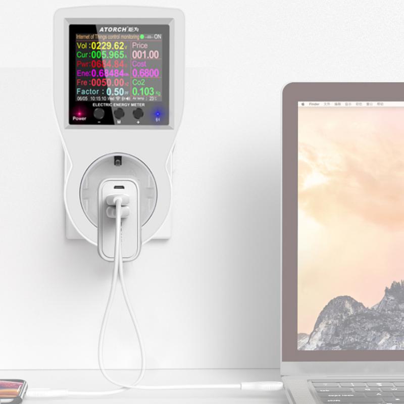 Corui Tuya Wi-Fi Smart Plug цифровой ваттметр измеритель мощности 220 В переменного тока розетка потребления электроэнергии для Alexa Google Home Smart Life