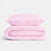 Cotton Children' Bedding Set 2 Pieces Pillowcase 40x60 and Duvet Cover 12x90 - Pink