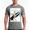 Surfer TShirt Summer Casual Cotton Tee Oversized Streetwear Tops Vintage Graphic Print Loose Fit Short Sleeve  Cotton