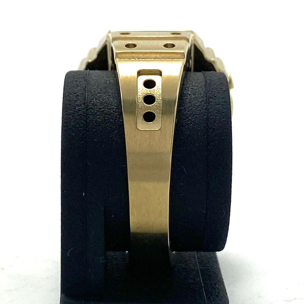 Used [Unused/Rare] Men's Watch Casio Ring Watch CRW-001G-9JR Full Metal Quartz Yellow Gold Square Digital Size 22
