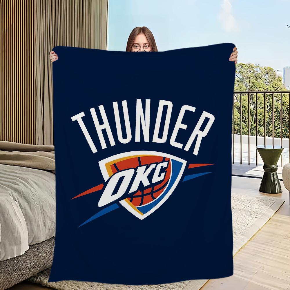 Cool Blanket Soft Comfortable Nap Plush Suitable For Iiving Room Office Bedroom O-Oklahoma Sports City T-Thunder Home Kid Gift