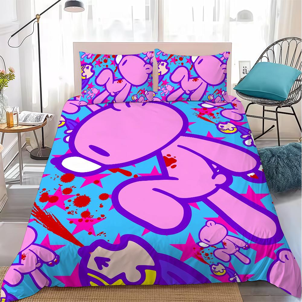 G-Gloomy B-Bear Cute Duvet Cover Set Soft Wash Bed 3 Piece Summer Comfortable Student Dormitory Home Baby Bedding Best seller