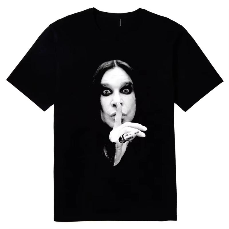 Лето 2025 Горячая Распродажа Футболка Ozzy Osborn Легенда Хэви-Метала Черная Футболка Женская Футболка с Круглым Вырезом Репринт Футболка с Юмором Хип-Хо...
