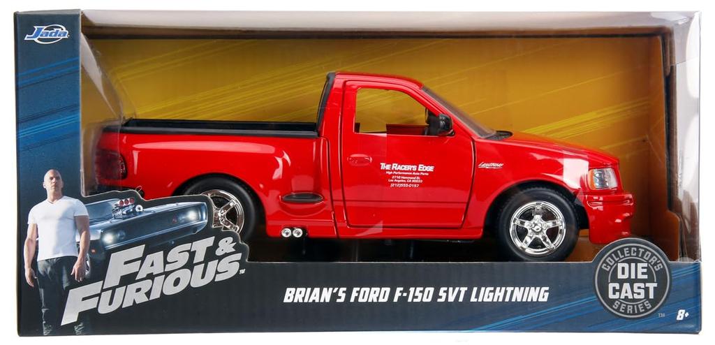 Jada Toys Fast Furious Series Брайан Форд SVT Lightning Red завершенный продукт и 1/24 F&F F-150