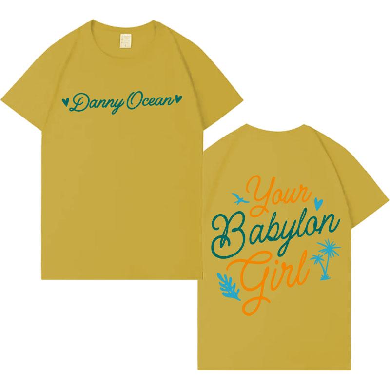 Rapper Danny Ocean New Album Double Sided Print Harajuku Oversized Short Sleeve TShirt Mens Crewneck Y2K Cozy Tshirt Streetwear