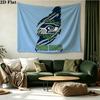 Custom Name Seattle Seahawks Printed Tapestry – Wall Hanging for Bedrooms, Dorms, and Home Decor
