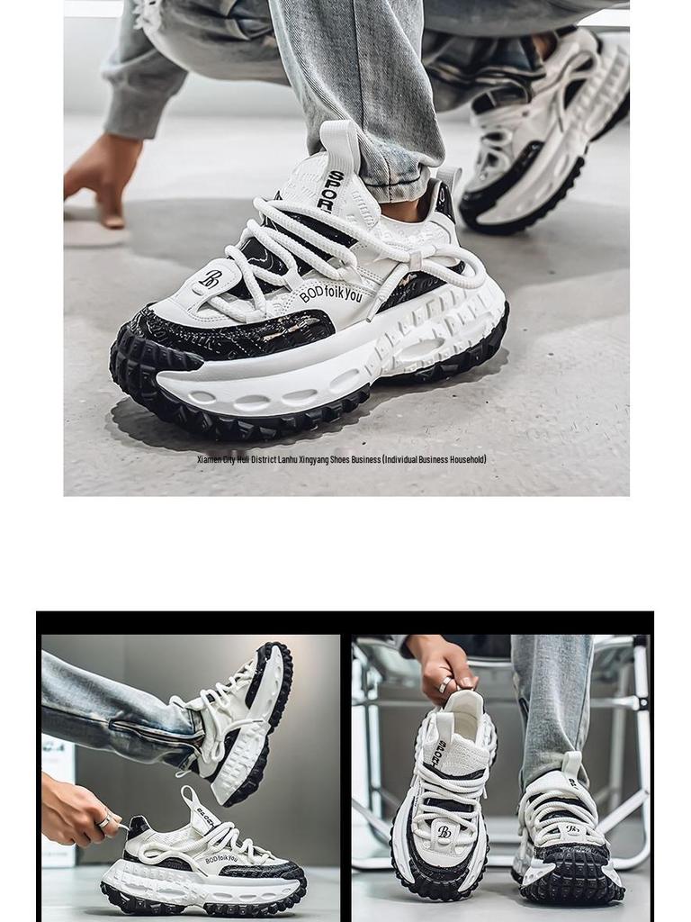 Мужская модная спортивная повседневная обувь - Коллекция Осень 2025 с толстой подошвой для подростков