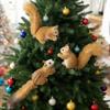 Christmas Decorations Squirrel Pendant Simulation Cute Squirrel Christma Tree Doll Small Pendant Christmas Decorations Ornaments
