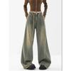 Women Vintage Korean Street Baggy Cargo Jeans Retro Straight Parachute Pants Denim Pants Fairy Grunge Old Clothing