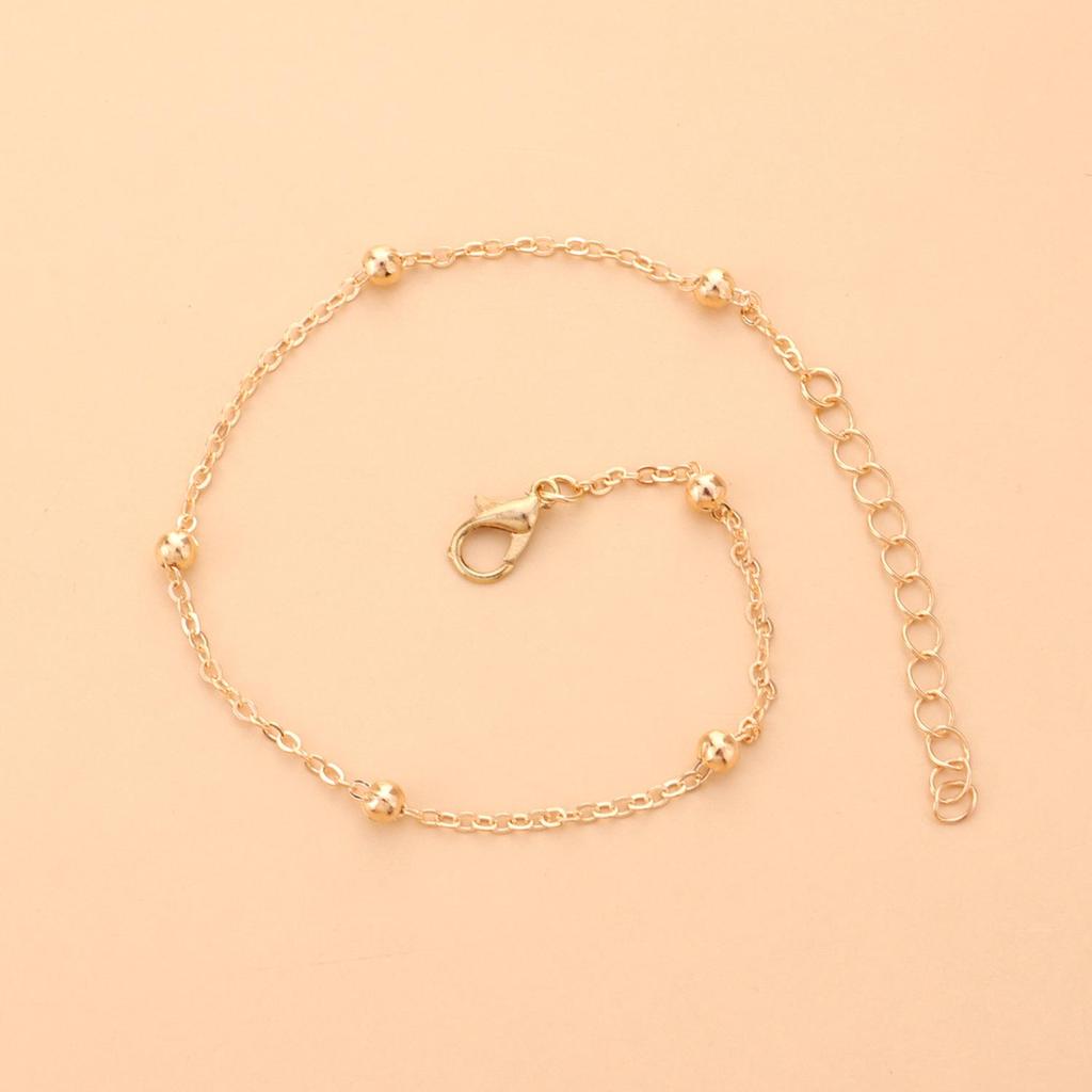 Модный браслет на щиколотку с круглыми бусинами большого размера для женщин - Минималистская мода