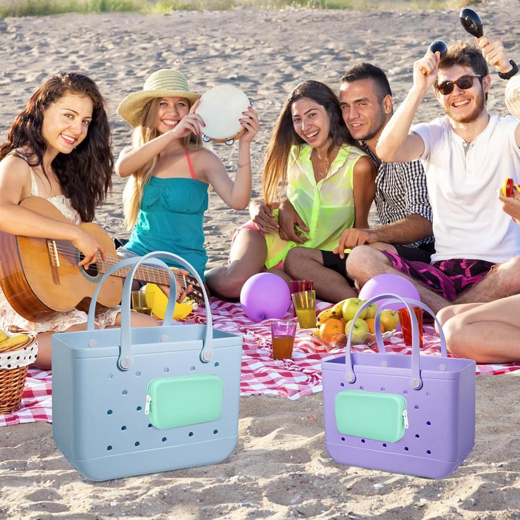 1pcs Silicone Phone Holder for Bogg Bag, Soft Silicone Insert Wallet, Bogg Bag Accessories, Beach Accessory