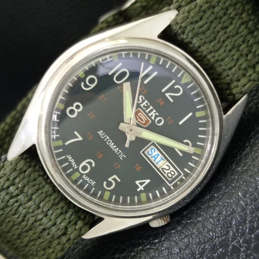 JAPAN VINTAGE SEIKO 5 AUTOMATIC 7S26A MENS BLUE COLOR DIAL WATCH A701666-5 R206c-a701666