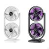 Desk Fan 3 Speeds Lightweight Double Head Electric for Bedroom Office Kitchen Home Dorm