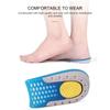 1 Pair Heel Lift Inserts Height Increase Insole Soft Breathable Invisible Design Sillicone Foot