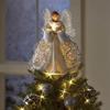 Christmas Tree Topper Glowing Angel Christmas Tree Pendant Delicate White Angel Christmas Tree Top Ornament 2024 Xmas Decoration