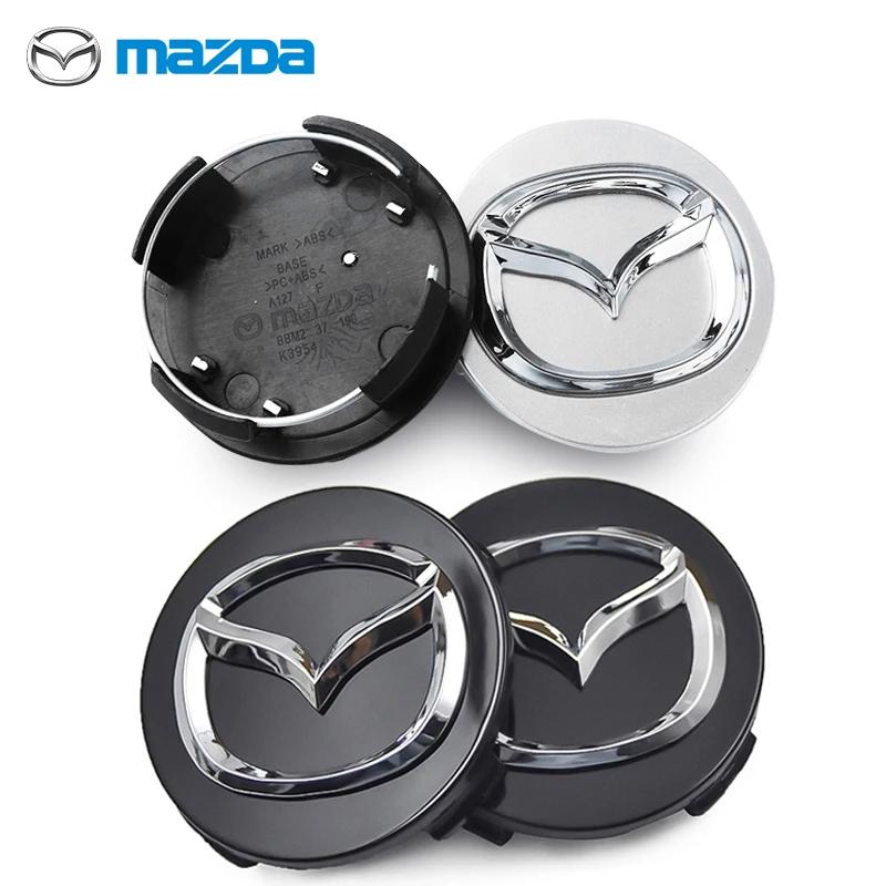 Для Mazda 4 шт. 56 мм Автомобильный значок Колпак колеса Ступицы Колесные диски Декоративные аксессуары для автомобиля Для Mazda 5 6 323 626 RX8 7 MX3 MX5 Atenz