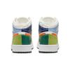 Детские кроссовки Air Jordan 1 Mid SE GS Stitch Cream Sail Psychic-Blue DX2462-100