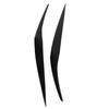 Pair Front Headlight Eyebrow Eye Lid Cover Trim Glossy Black Replacement for Ford Fiesta MK6.5