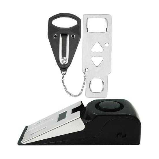 Портативный дверной стоп-сигнал для путешествий, дверной замок отеля, громкий звук 120 дБ, питание от батареек, простая установка, дверной стоп-сигнал