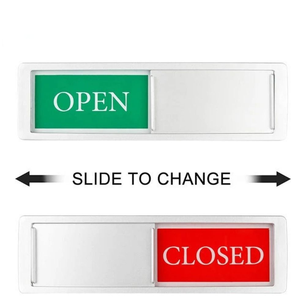 DIY OPEN Slide Sign Magnetic Office Indicator Privacy Improvement Privacy Sign  Door