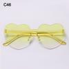 Trendy Gradient Lenses Candy Color Party Sun Glasses Heart-shaped Sunglasses Heart Glasses Shades