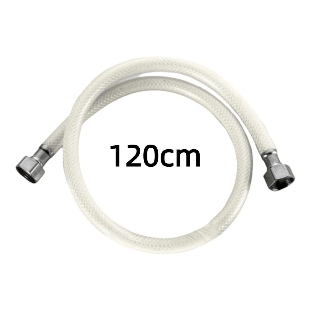30-200cm Flexible Hose High Pressure Bathroom Water Inlet Hose White PVC Braided Hose Toilet Basin
