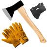 CARBABY Axe, Firewood Splitting Hatchet, 37.5cm, Garden/Camping Gear, Includes Protective Cover and Heat-Resistant Gloves