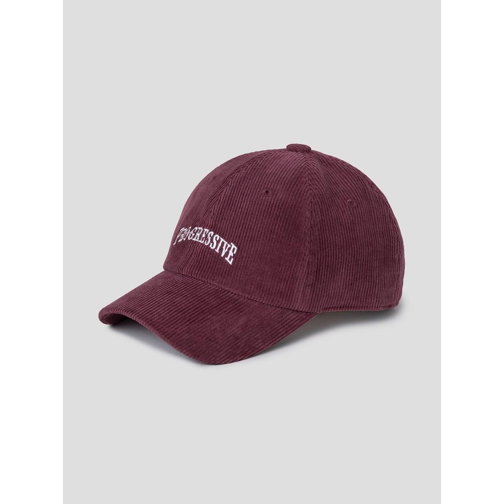 8SECONDS Three-Gold Corduroy Embroidered Ball Cap Wine