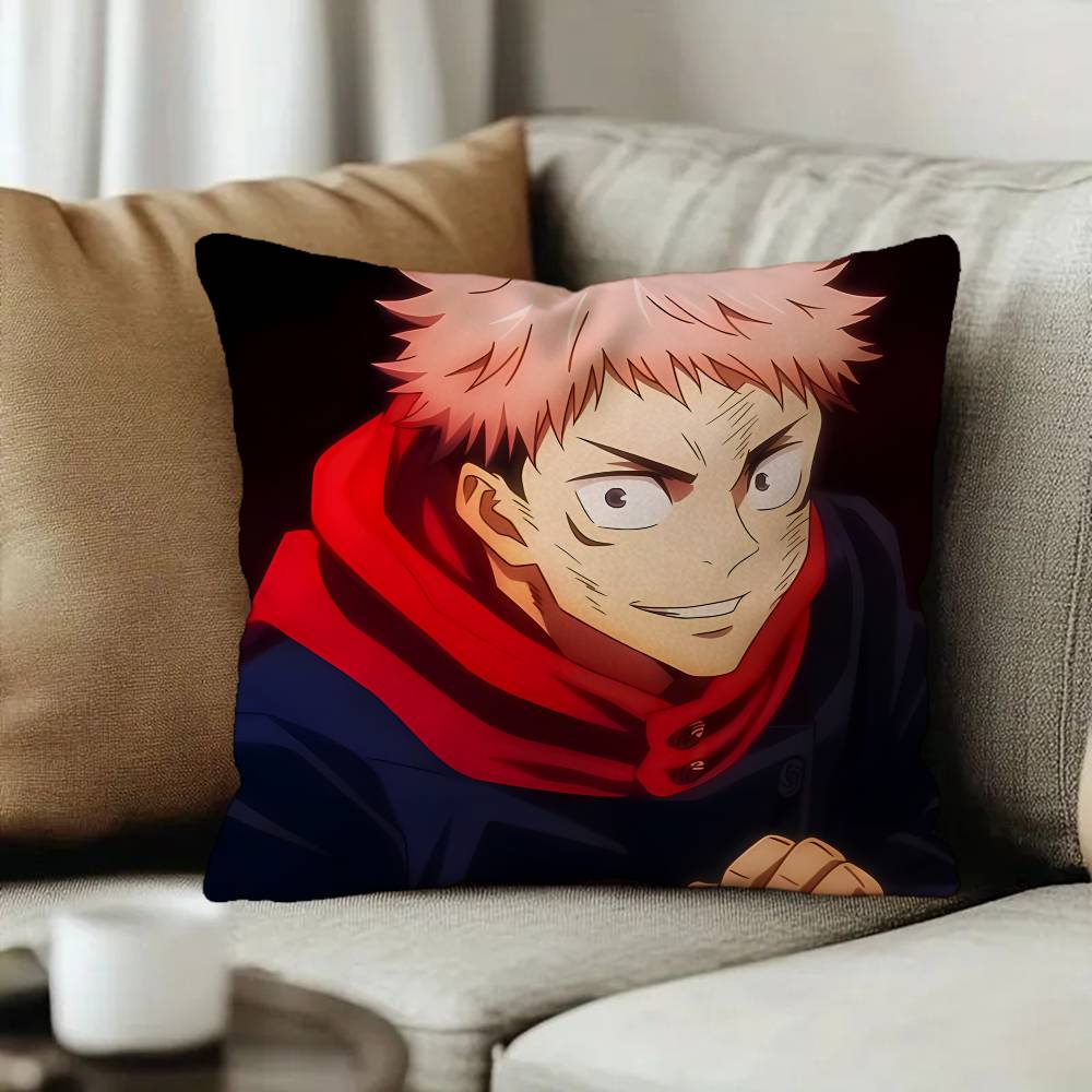 Anime Character Yuji Itadori Pillow Gifts Home Office Furnishings Bedroom Sofa Car Cushion Cover case xcm