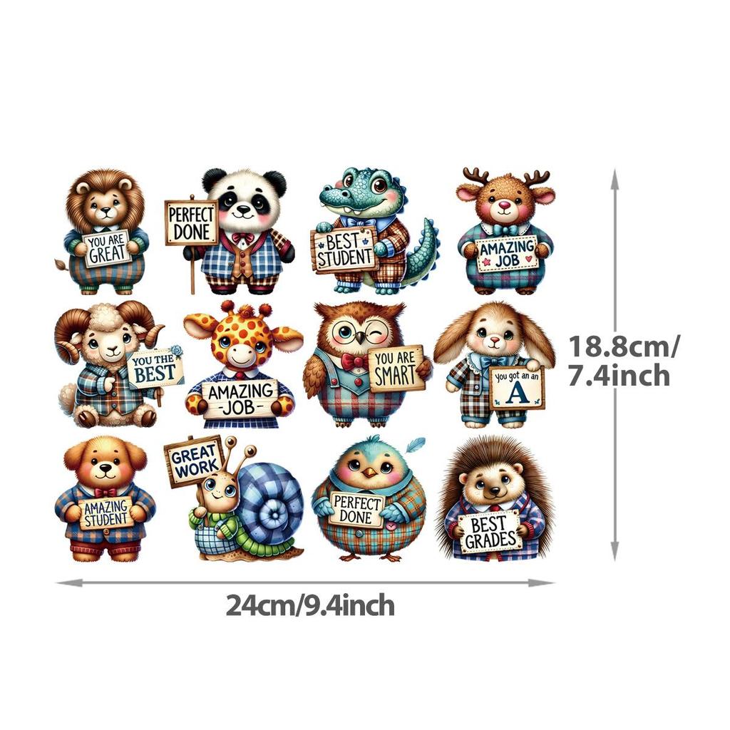 Наклейки на ткань «Назад в школу» Набор милых животных Наклейки с капюшоном Наклейки для одежды своими руками Термоперенос Parches Ropa Thermo Transfer